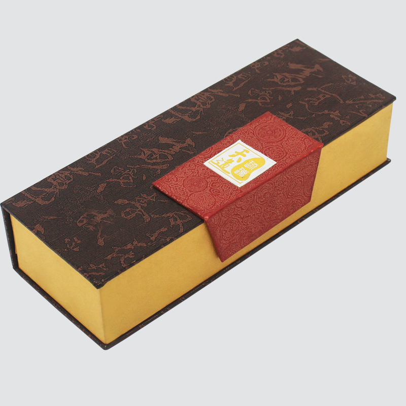 Класически традиционен ръкописен релефен магнит флип капак подаръчна кутия